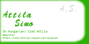 attila simo business card